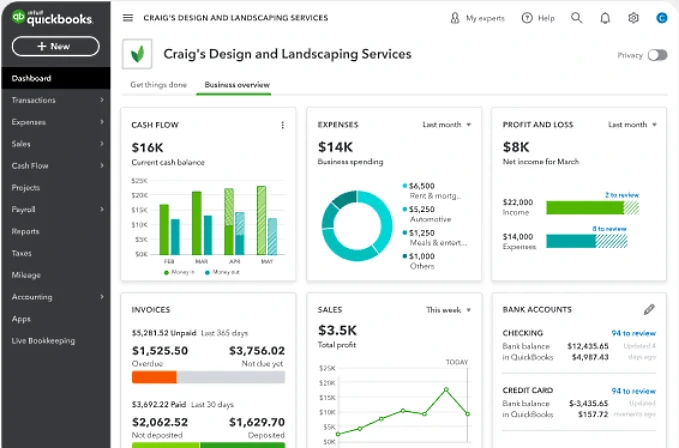Аккаунты Quickbooks USA саморег