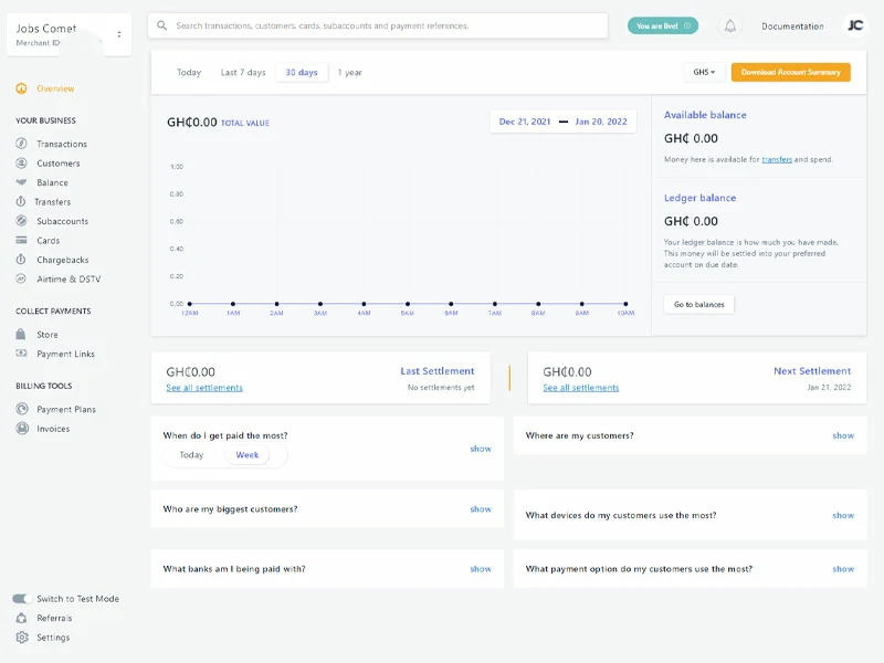 Аккаунты Flutterwave USA саморег