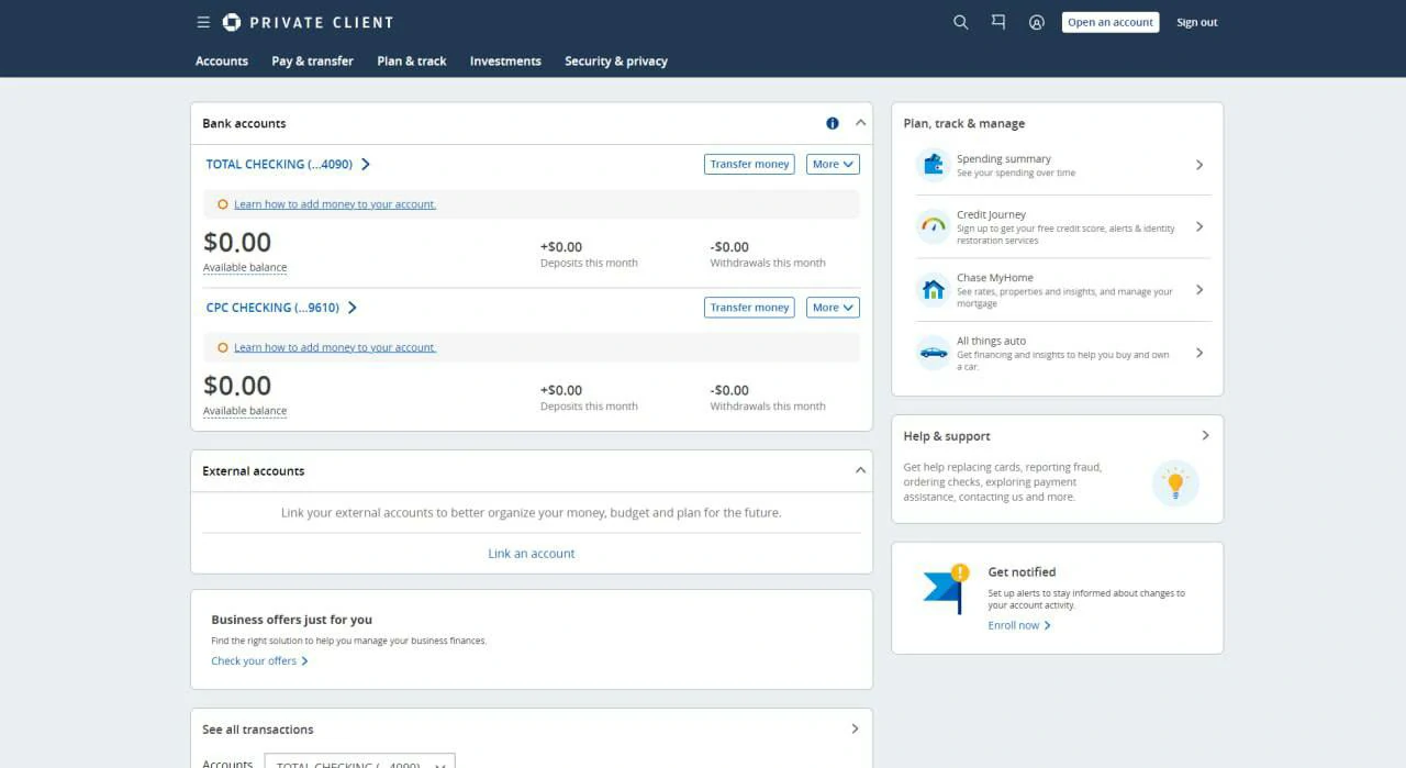 Аккаунты Chase Private Client USA саморег 4 Аккаунты Chase Private Client USA саморег