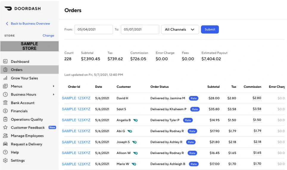 Аккаунты DoorDash Merchant USA саморег