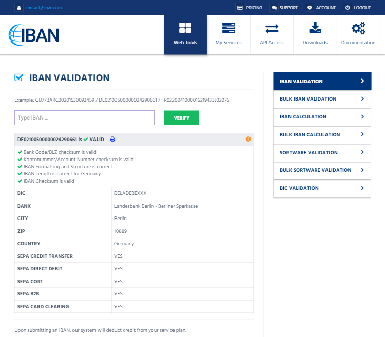 IBAN для Google ads